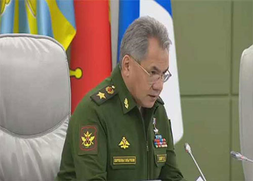 El ministro de defensa ruso, Sergei Shoigu Rusia anuncia el cese de los bombardeos aéreos en Alepo